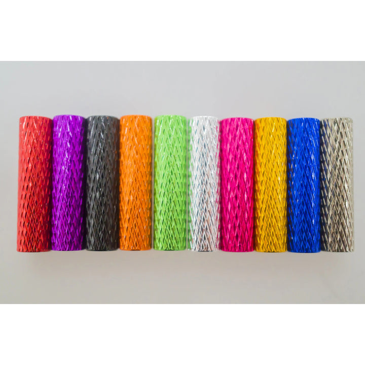 Separador M3, aluminio moleteado, paso pequeño: elija longitud y color