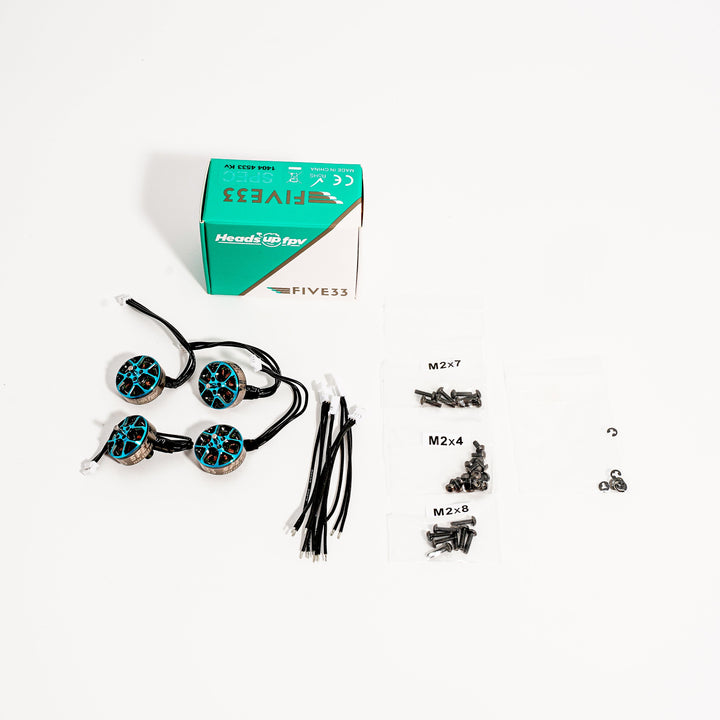 Moteur de drone sans balais Five33 TinyTurner 1404 4533KV FPV TinyTrainer (lot de 4)