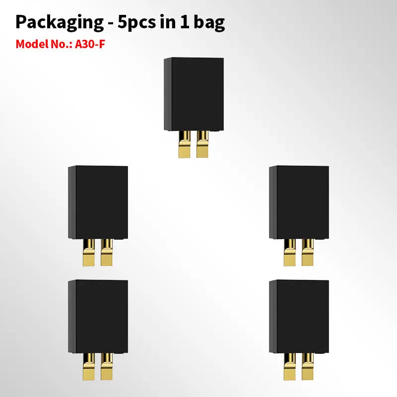 Connecteur mâle et femelle GNB A30 sans câble - 5 pièces dans 1 sac