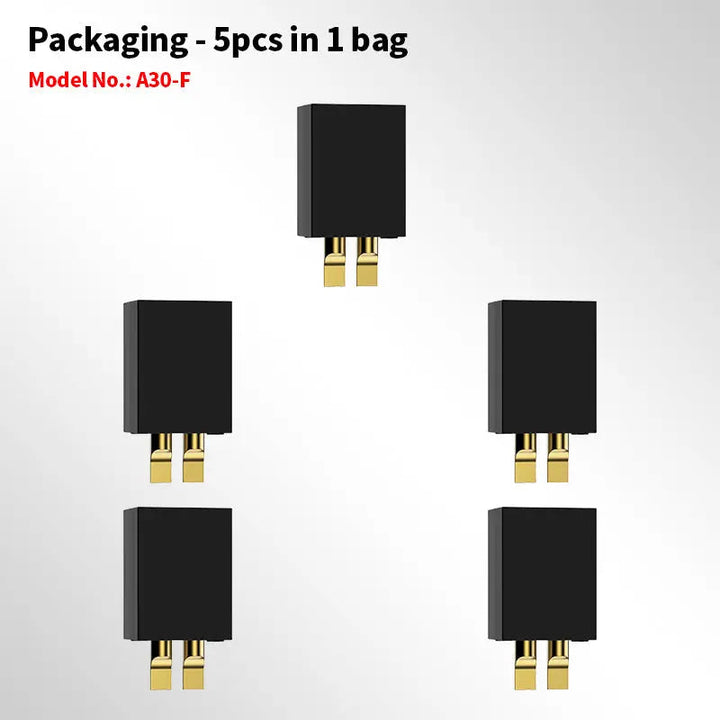 Connecteur mâle et femelle GNB A30 sans câble - 5 pièces dans 1 sac