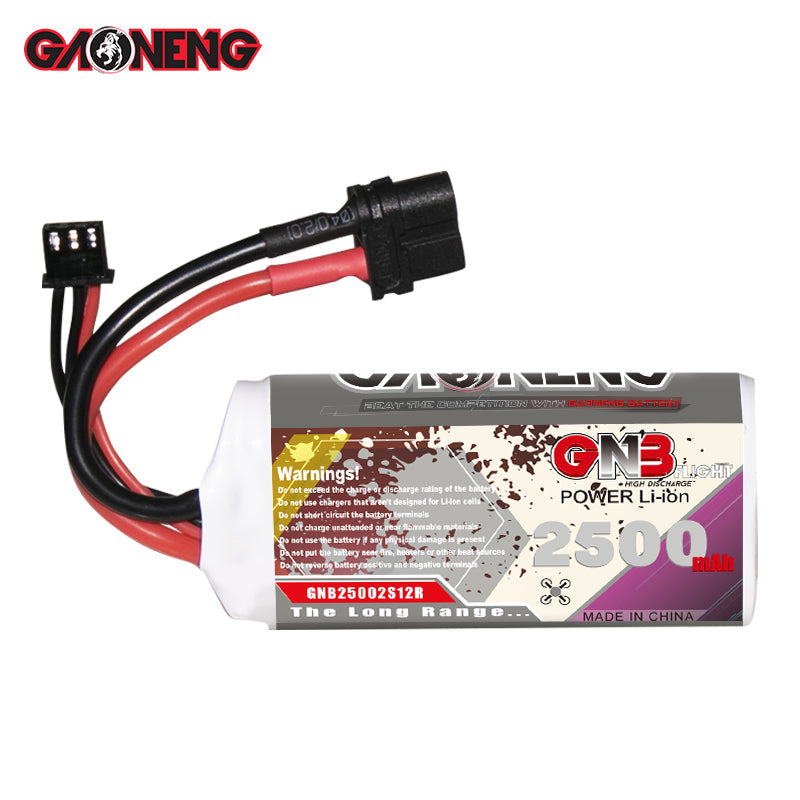 GNB 2500mah 7.4V 2S 12C Li-ion Battery Pack 18650 Long Range FPV