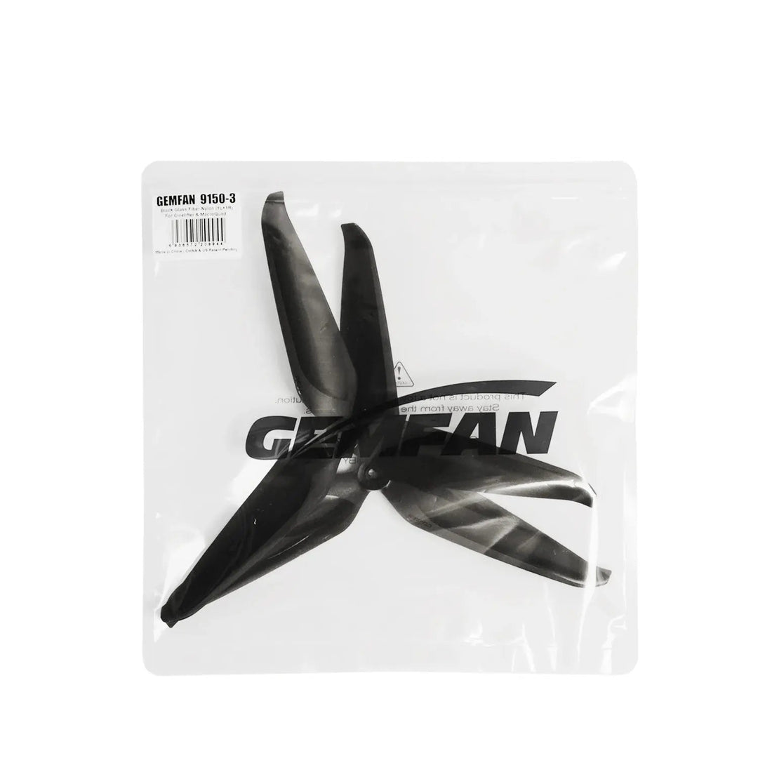 Gemfan 9150-3 / 9.1" Tri-Blade Glass Fiber Nylon Racing Propeller (2 pack)