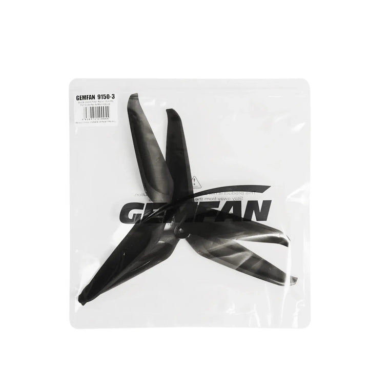 Gemfan 9150-3 / 9.1" Tri-Blade Glass Fiber Nylon Racing Propeller (2 pack)