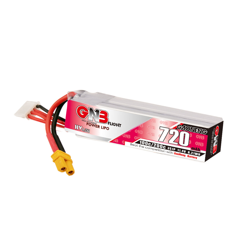 GNB 720mAh 11.4V 3S 100C HV Lipo Battery - XT-30