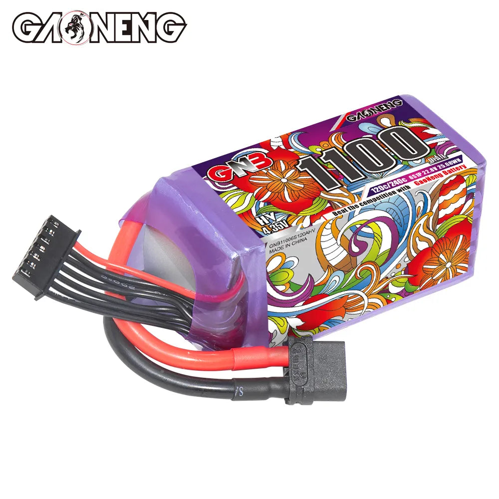 GNB HV 6S 22.8V 1100mAh 120C XT60 LiPo Battery