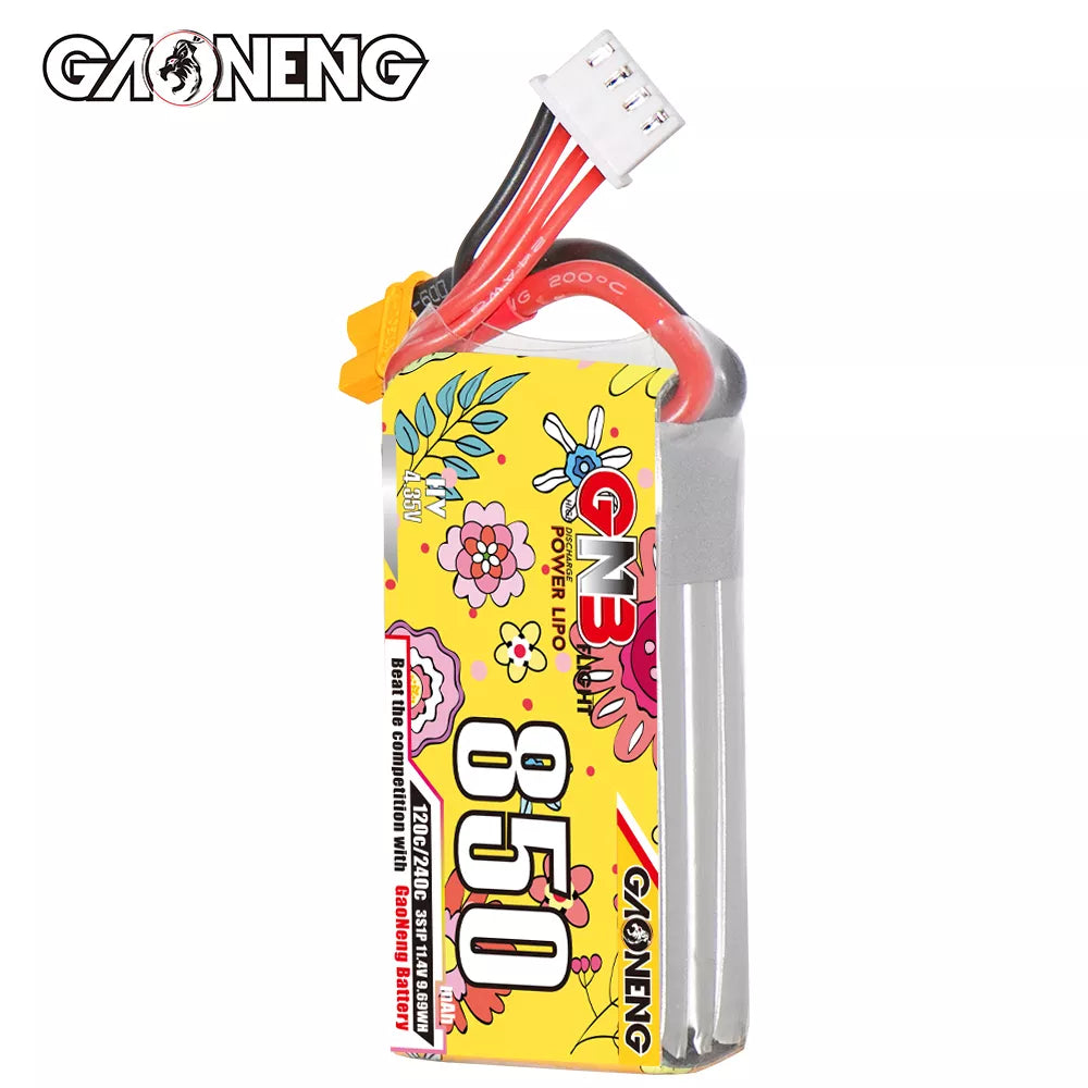 GNB 850mAh 3S HV 11.4V 120C XT30 LiPo Battery