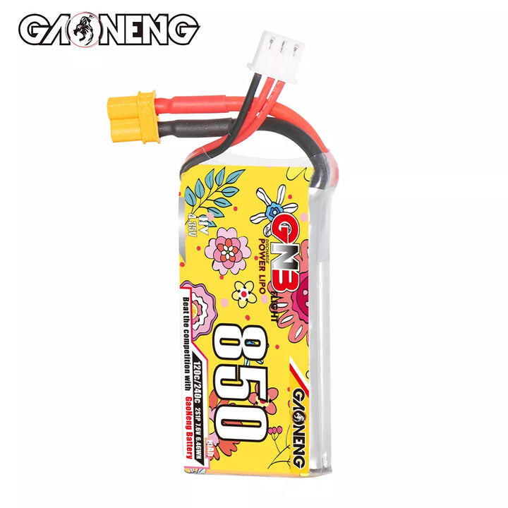 GNB 850mAh 2S HV 7.6V 120C XT30 LiPo Battery