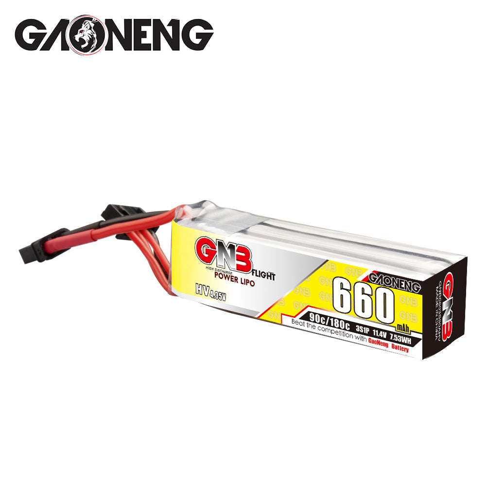 GNB 660mAh 11.4V 3S 90C  HV Lipo Battery - XT30