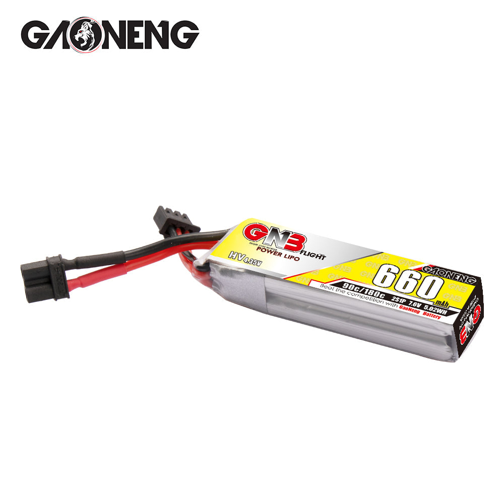 GNB 660mAh 2S 7.6V 90C  HV Lipo Battery - XT30