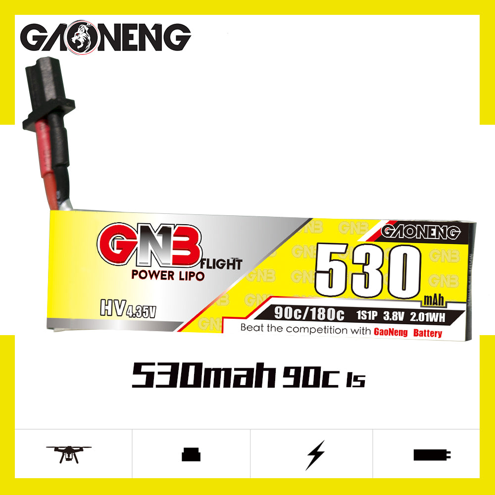 GNB 530mah 1S 3.8V HV 90c  LiPo Battery GNB27