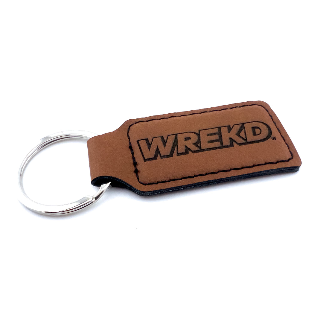 WREKD® Genuine Leather Laser Keychain