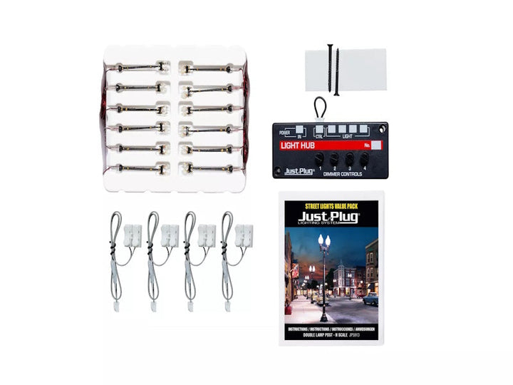 Woodland Scenics JP5913 Double Lamp Post Value Pack - N Scale