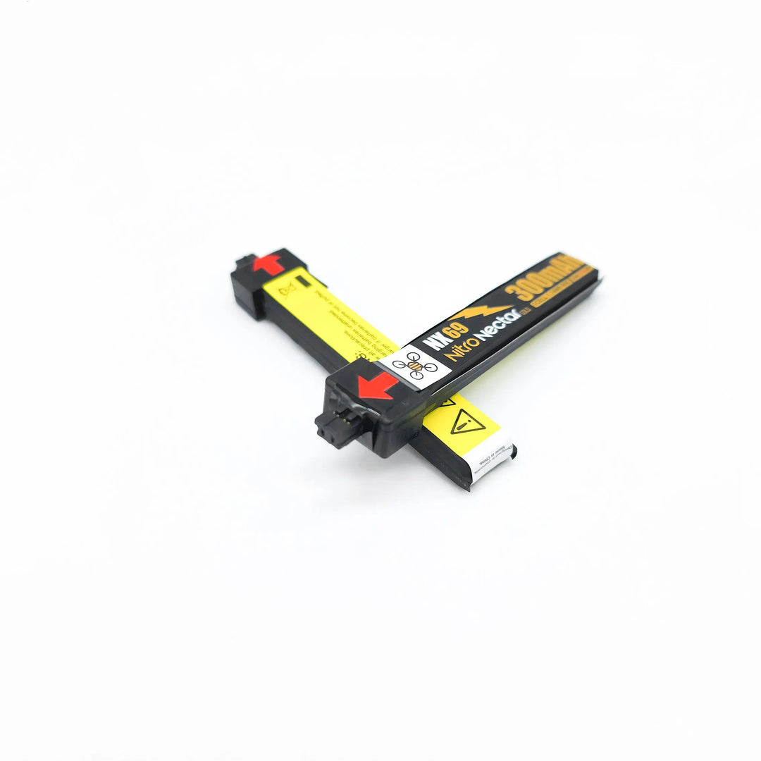NewBeeDrone Nitro Nectar NX69 300mAh 1S 80C HV LiPo Battery 4xBatteries