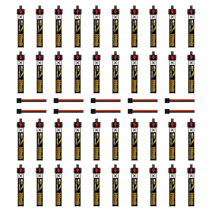 NewBeeDrone Nitro Nectar NX69 300mAh 1S 80C HV LiPo Battery 4xBatteries