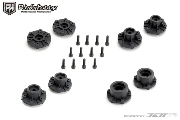 Powerhobby 1/10 2.8" ST Defender Belted Tires (2) w/ Removable Hex Wheels
