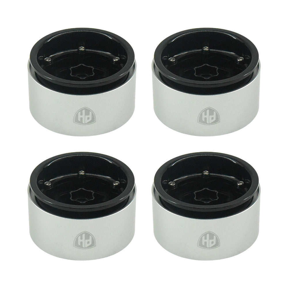 Powerhobby Aluminum 2.2" Beadlock Wheels Black Star (4) 1/10 Rock Crawler