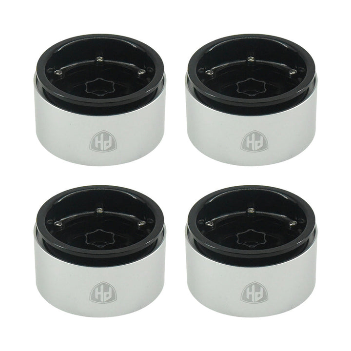 Powerhobby Aluminum 2.2" Beadlock Wheels Black Star (4) 1/10 Rock Crawler