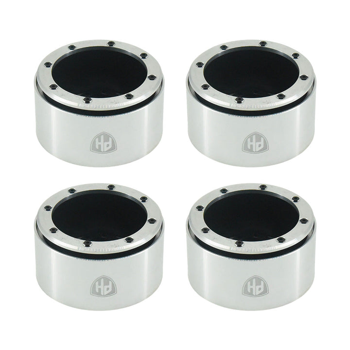 Powerhobby Aluminum 2.2" Beadlock Wheels Silver / Black (4) 1/10 Rock Crawler