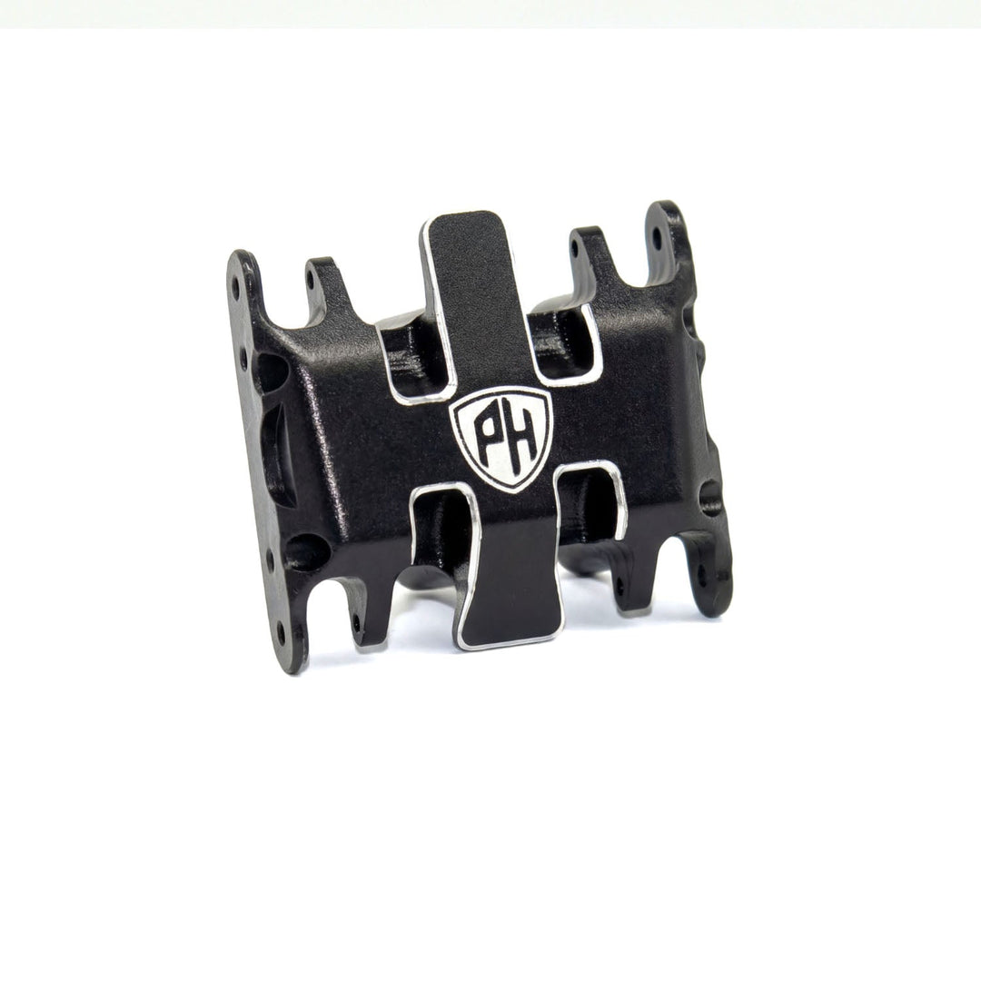 Powerhobby Aluminum Gear Box + Skid Plate With Gears Black Axial SCX30