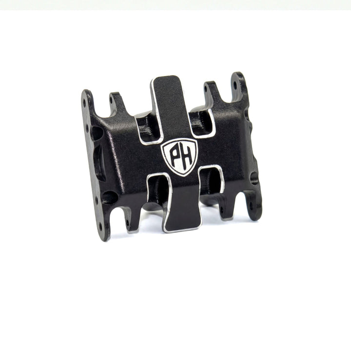 Powerhobby Aluminum Gear Box + Skid Plate With Gears Black Axial SCX30
