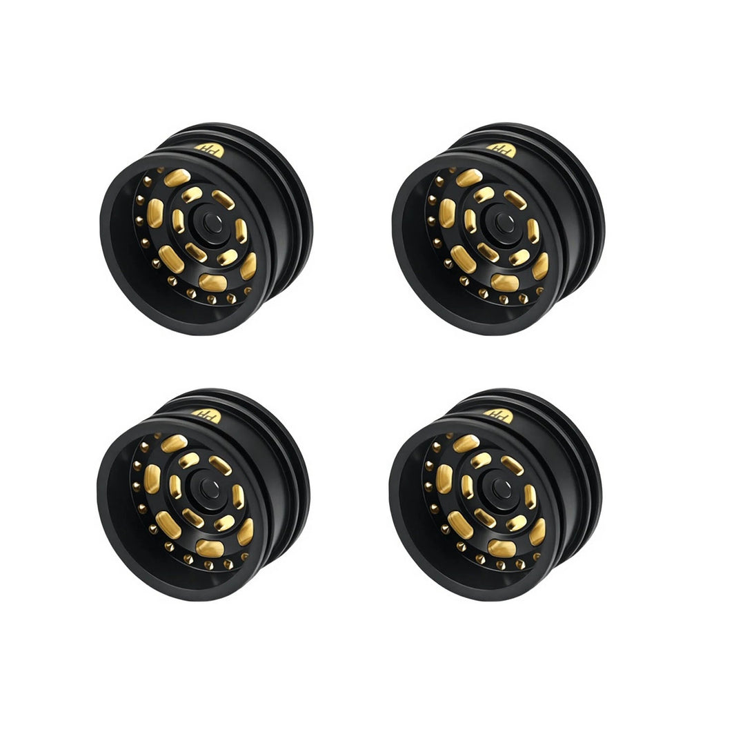 Powerhobby Brass Wheels 0.7" Offset  3.6mm Black (4) Axial SCX30