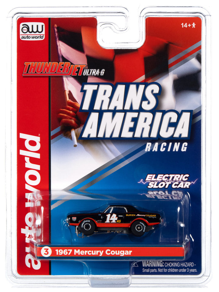 Auto World 1967 Mercury Cougar A.J. Foyt HO Slot Car SC357 fits AFX