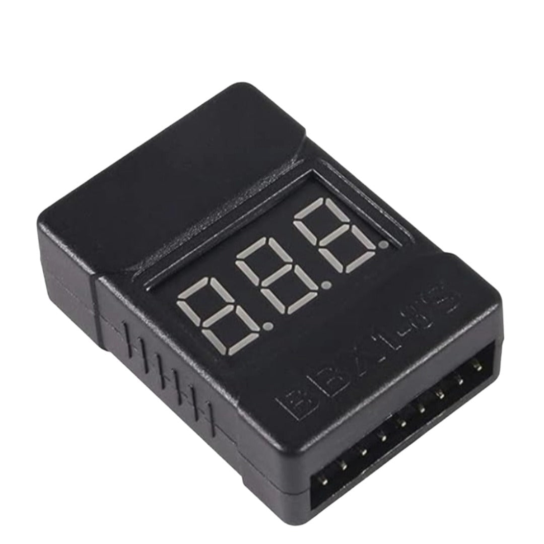 1S-8S LiPo Battery Voltage Checker w/ Low Batt. Alarm