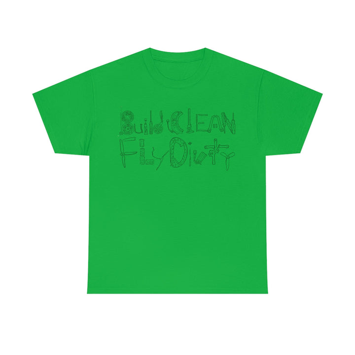 Build Clean Fly Dirty T-Shirt - Black Logo