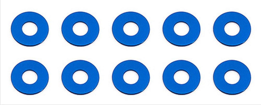 Team Associated 31384 Bulkhead Washers, 7.8x0.5 mm Blue Aluminum RC10F6