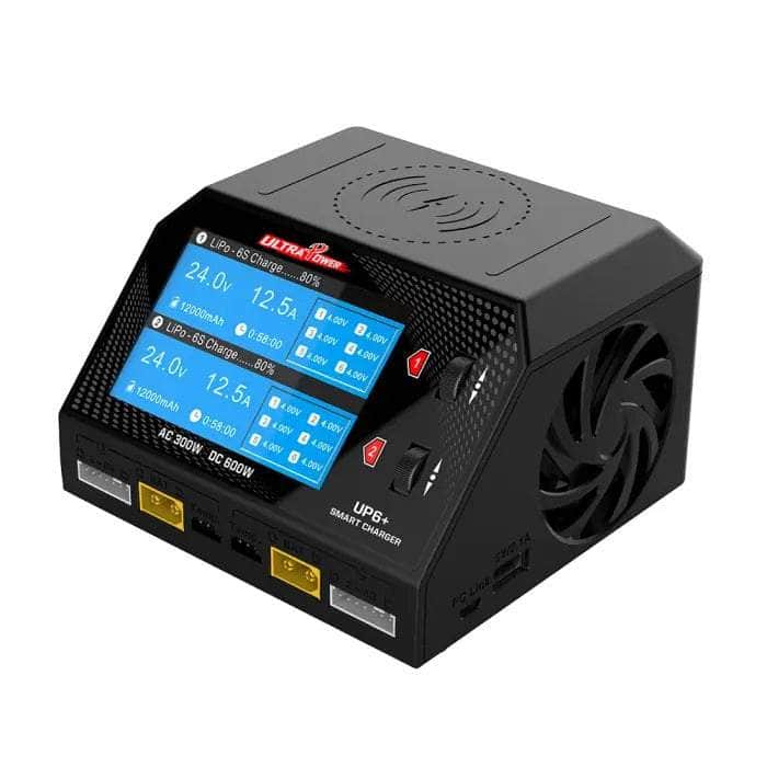 (AS-IS) UltraPower UP6+ 300W 16A 1-6S LiPo/LiHV Dual Channel AC/DC Smart Charger (NO CABLES) at WREKD Co.