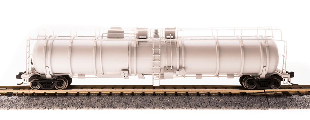 Broadway 3734 N Cryogenic Tank Car Unlettered Painted Gray Type A Single Car