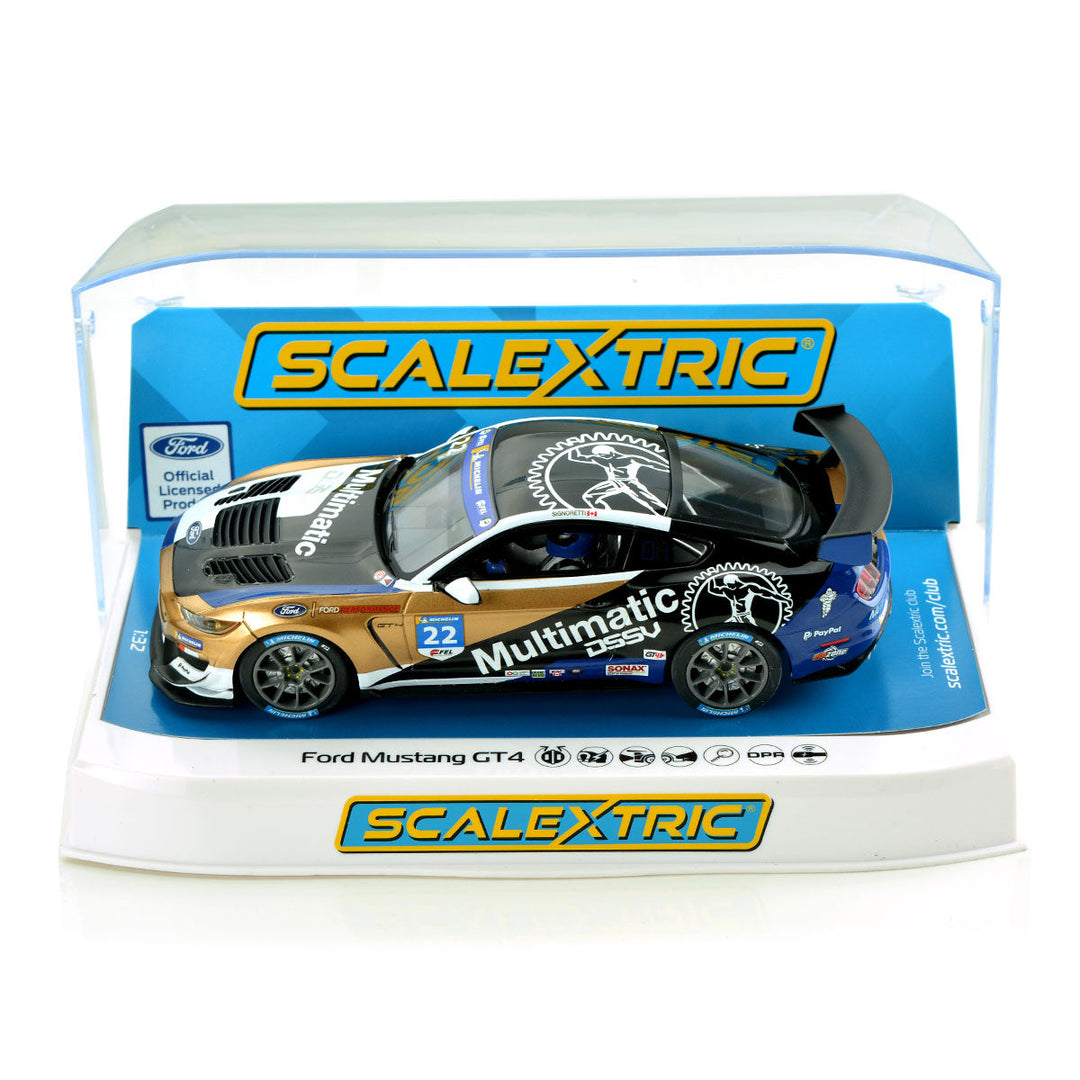 Scalextric Ford Mustang GT4 Multimatic 1/32 Slot Car C4403 for Carrera SCX