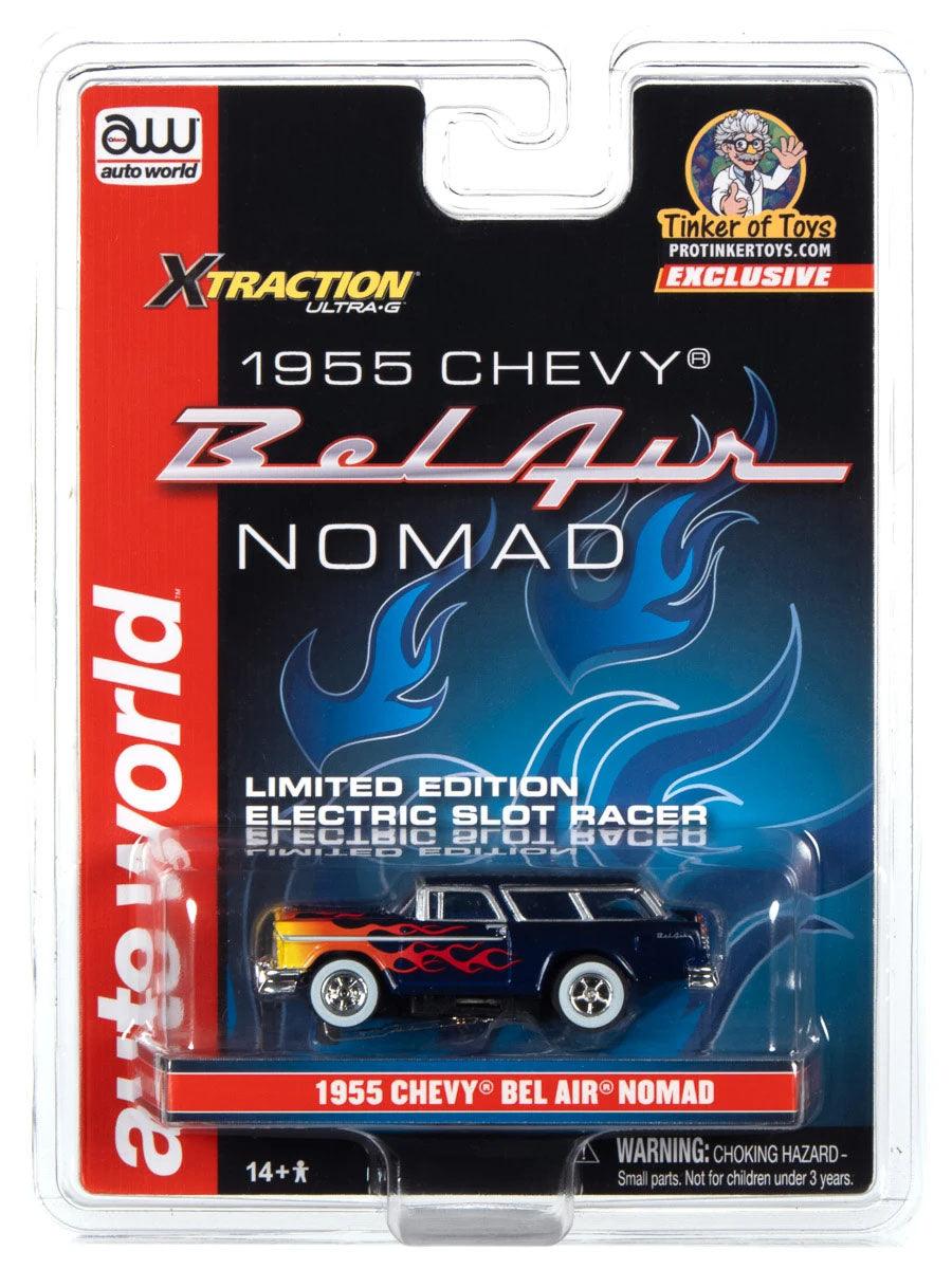 Auto World Blue 1955 Chevy Bel Air Nomad AFX HO Slot Car Exclusive Limited Edition