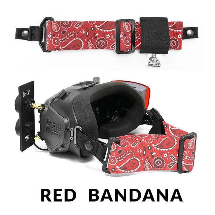Sangle de lunettes FPV FatStraps 2" pour Fatshark, Walksnail ou DJI - Choisissez votre style