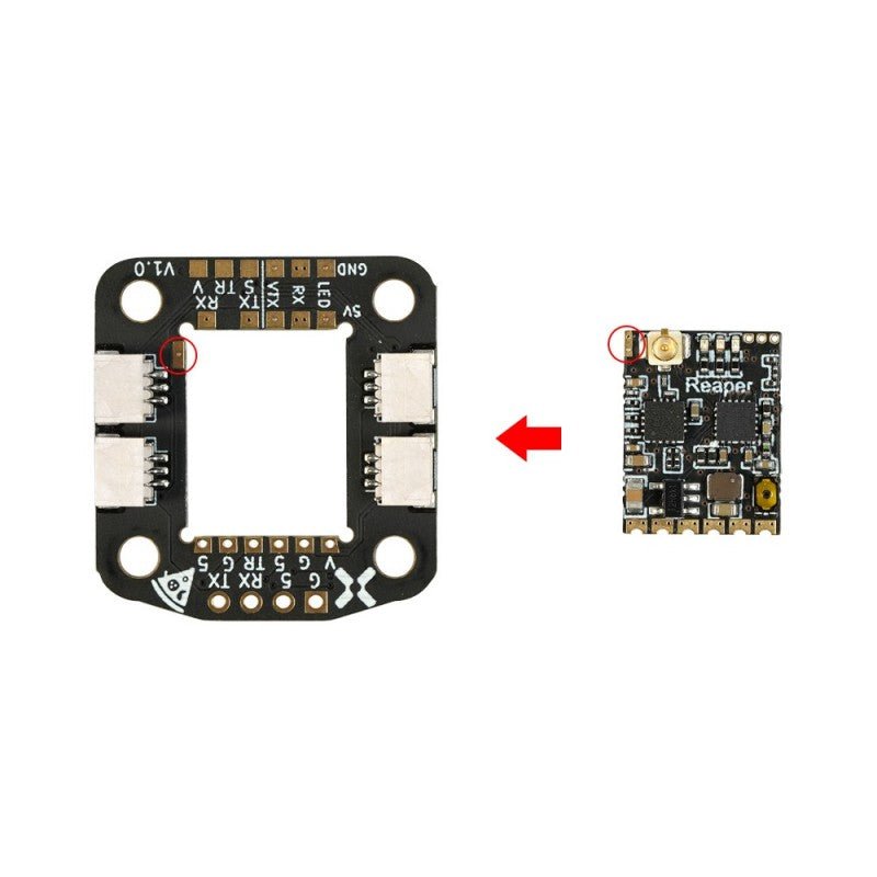 Foxeer Reaper Nano Extension Board for VTx / Rx + LED PDB - 20x20mm at WREKD Co.