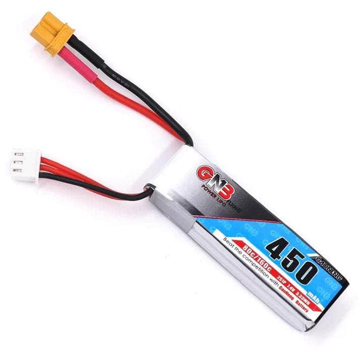 Batterie LiPo Micro Gaoneng GNB 7,4 V 2 S 450 mAh 80 C avec XT30