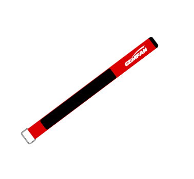 Gemfan Neon Reflective 250 x 20mm Battery Strap - Red at WREKD Co.