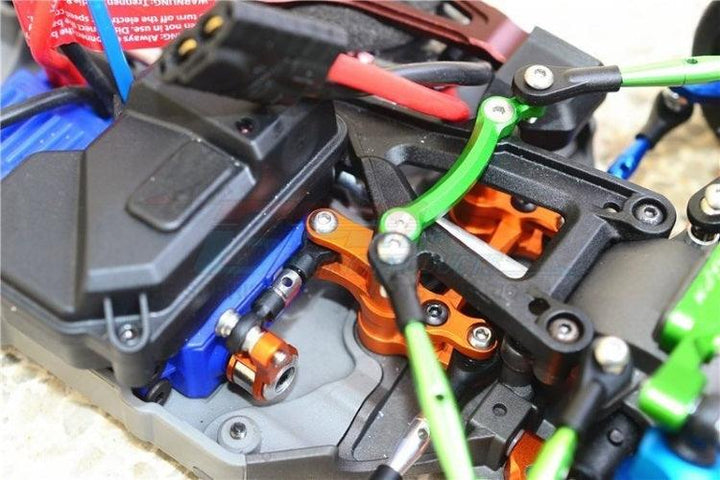 Gpm GT048 Blue Aluminum Steering Assembly (14Pieces Set) Traxxas Gt4 Tec 2.0