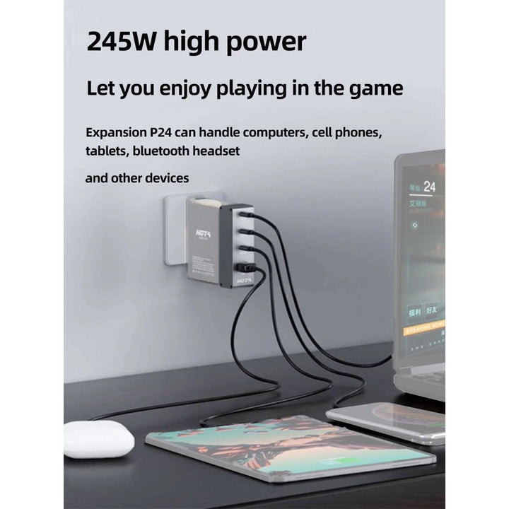 HOTA P24 PD 248W USB Type-C Charger w/ 3-6S XT60 Input- Grey at WREKD Co.