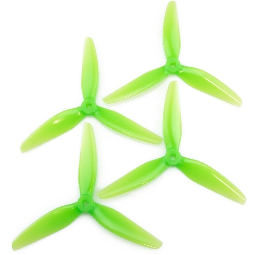 HQ Prop 5.5X3.5X3 Durable Tri-blade 5.5" Prop 4 Pack - Green at WREKD Co.