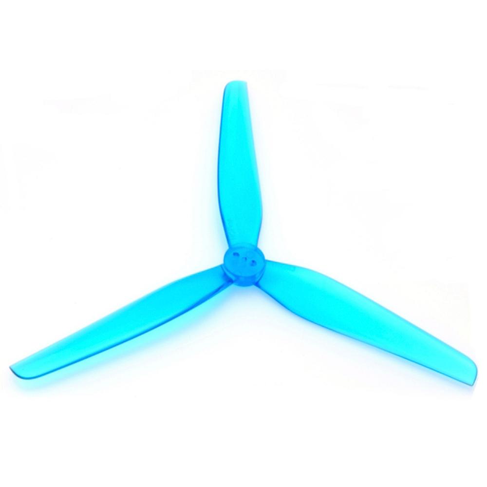 HQ Prop Durable T5x2x3 Tri-Blade 5" Prop 4 Pack (1.5mm Shaft) - Blue at WREKD Co.