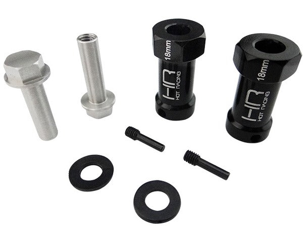 Hot Racing 18mm Wheel Hub Extensions w/ 12mm Hex (2), for Axial SCX Wraith