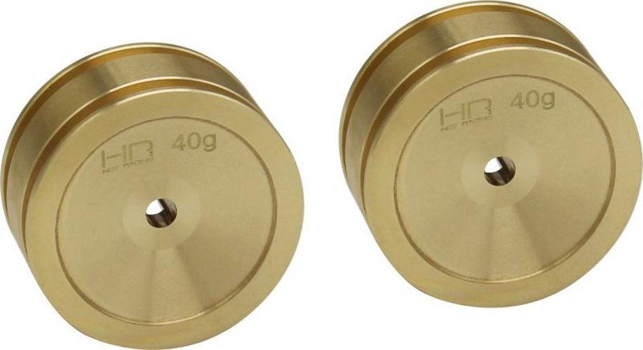 Hot Racing SXTF265H Brass Wheel (2) Axial Scx24