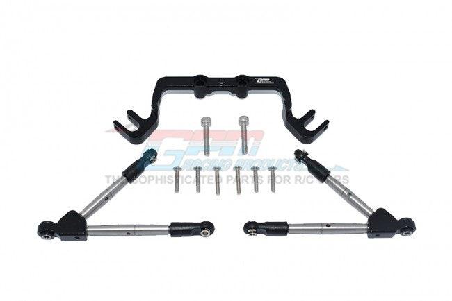 GPM ALUMINUM FRONT TIE RODS WITH STABILIZER FOR C HUB TRAXXAS HOSS 4X4 VXL BLACK
