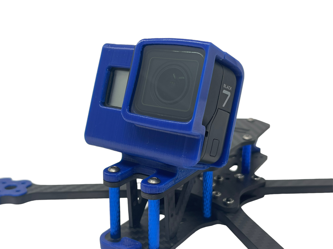 Support Brain3D GoPro Hero 5/6/7 pour cadre OG Vannystyle avec mise à niveau DJI O3 - Choisissez le noir / l'angle