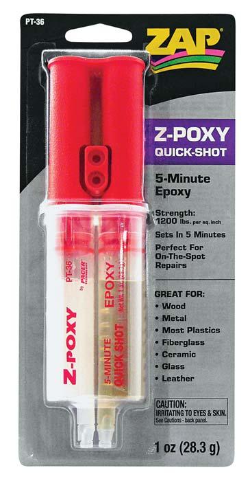 Zap PT36 Adhesives Pacer's 5 Minute Epoxy Syringe