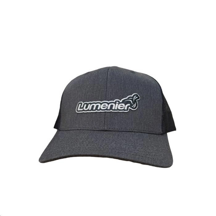 Lumenier Logo Retro Trucker Hat - Dark Heather/Black