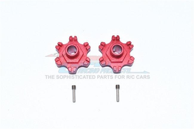 GPM MAF010+6MM-RED ALUMINUM WHEEL HEX +6MM ARRMA SENTON BLX / MEGA