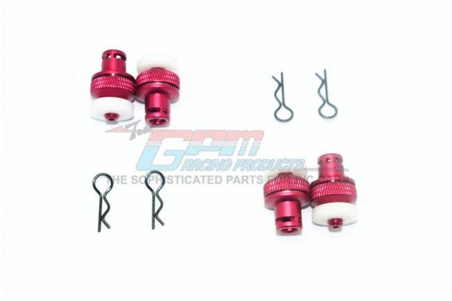 GPM ALUMINUM FRONT / REAR MAGNETIC BODY POSTS Arrma Granite 4x4 / Bigrock RED