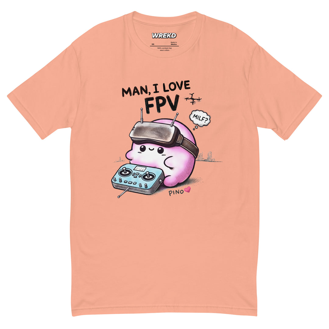 WREKD® "Man, I Love FPV ❤️ Pino" Fitted Tee